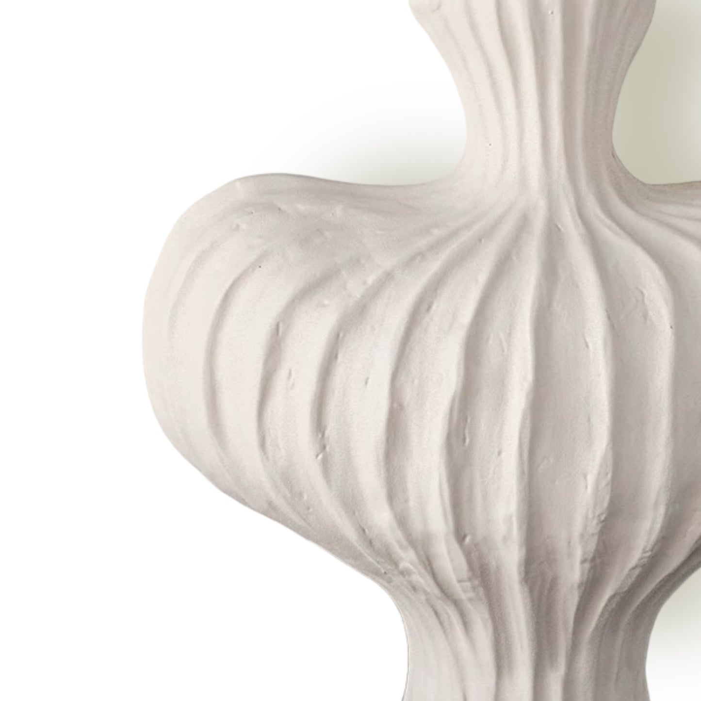 Sculpted Contoured Ceramic Vase