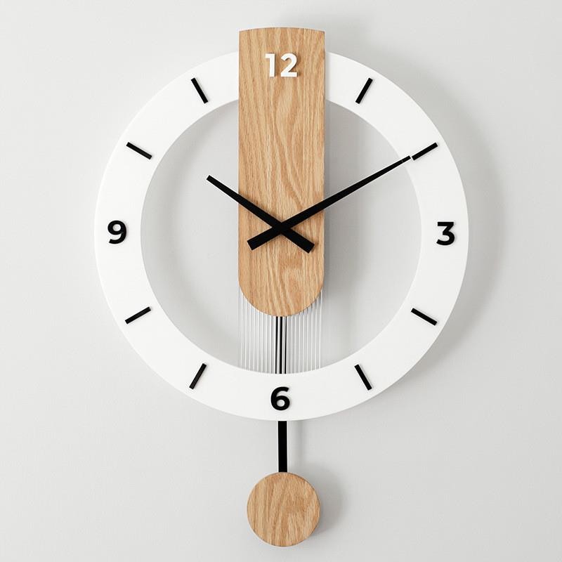 Wood & Acrylic Pendulum Wall Clock