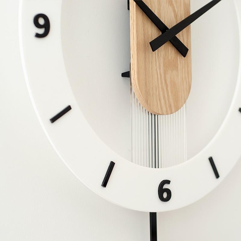 Wood & Acrylic Pendulum Wall Clock