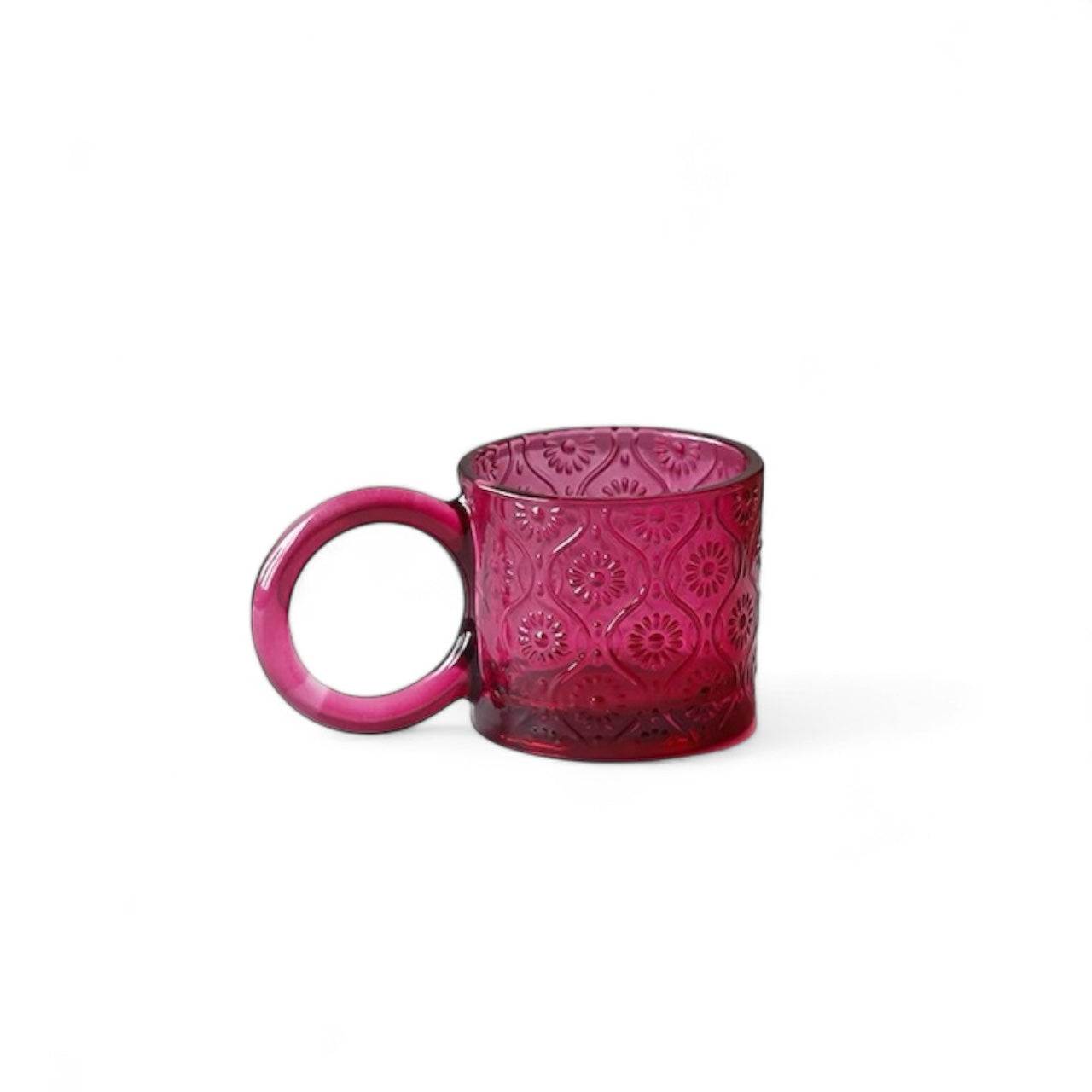 Red Tinted Glass Mug