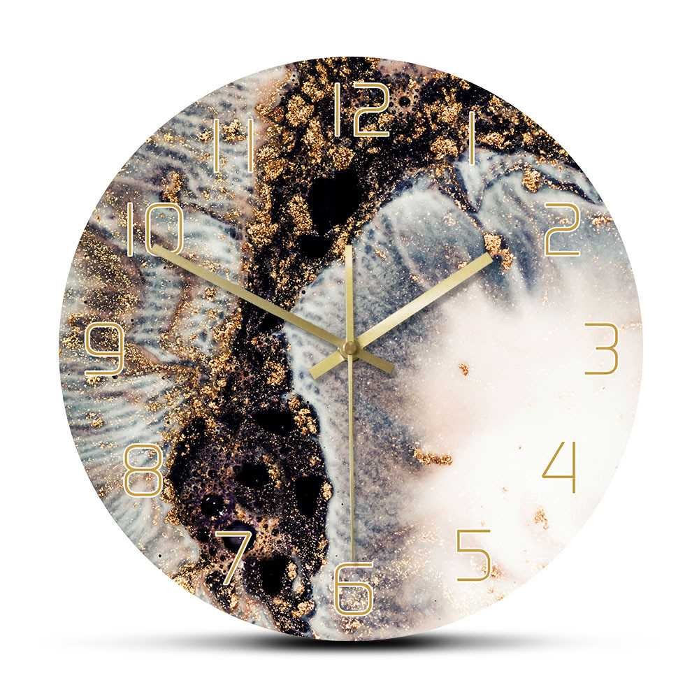 Marble Print Wall Clock