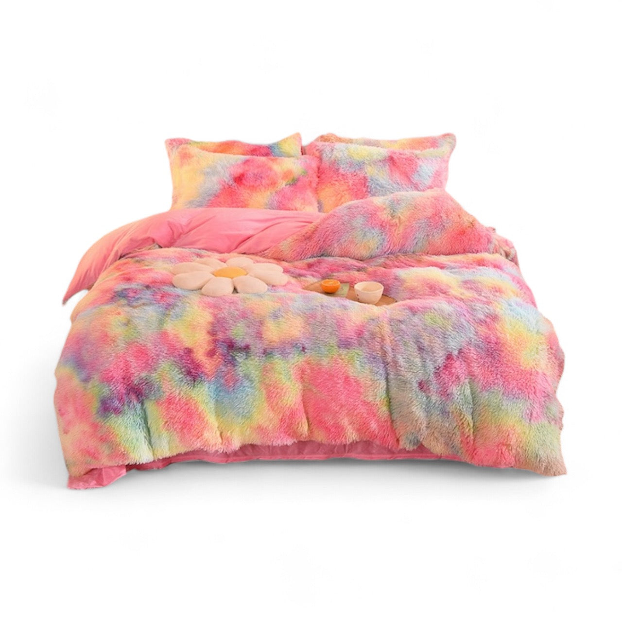 Multi-Colour Patterned Velvet Fur Bedding