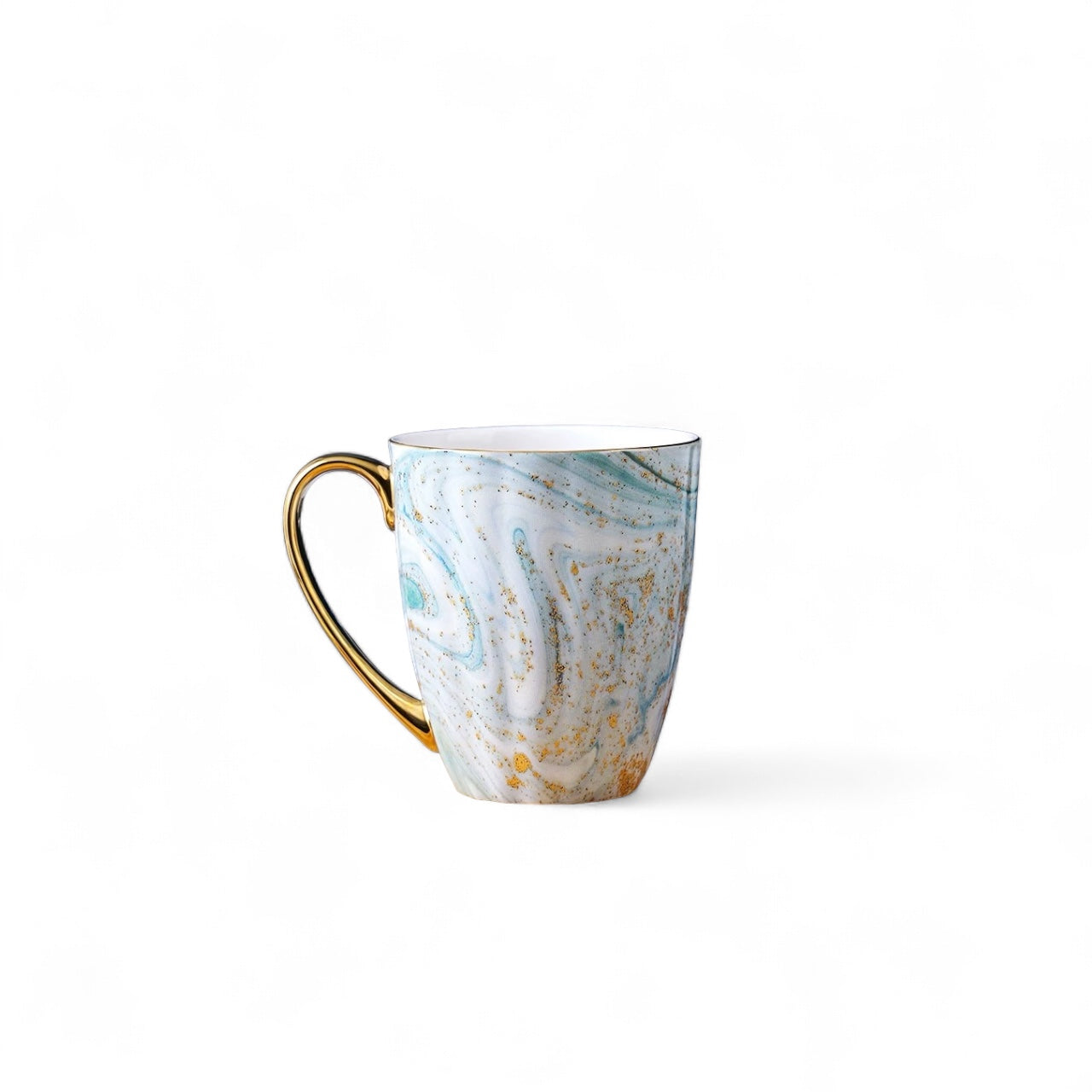 Colored Marble Gold Accent Mugs