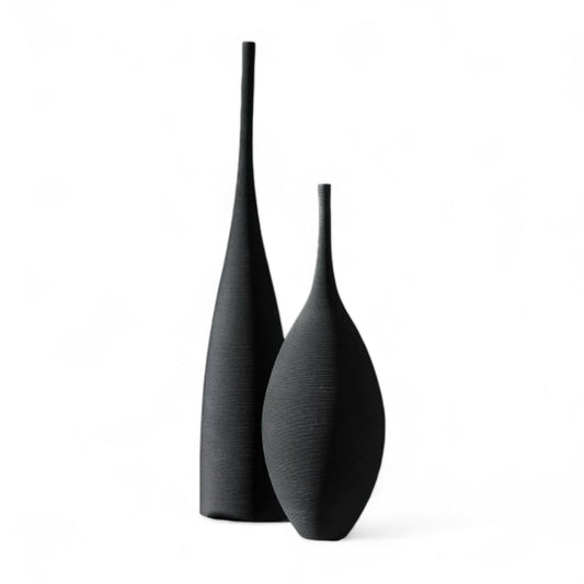 Ceramic Silhouette Black Vase