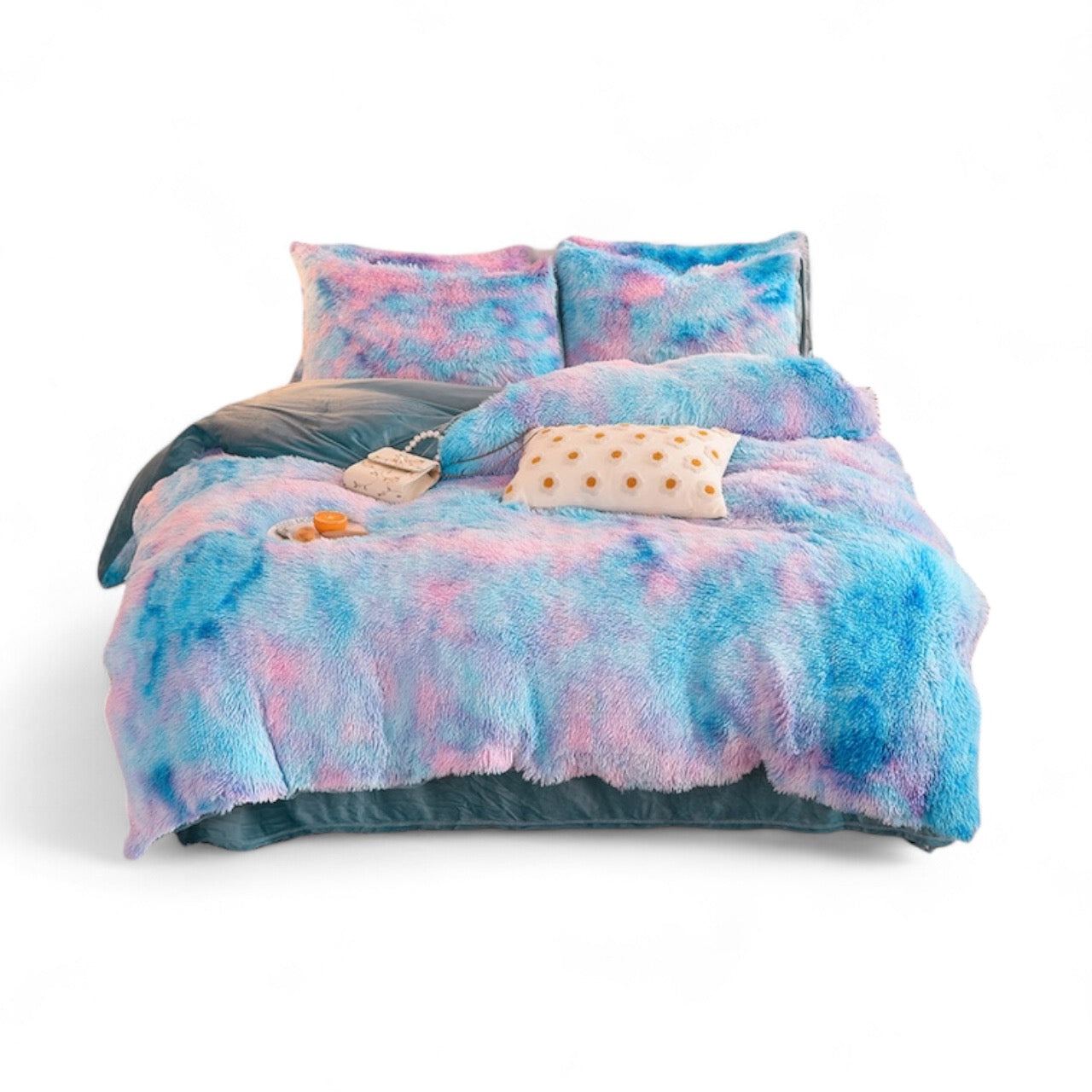 Multi-Colour Patterned Velvet Fur Bedding