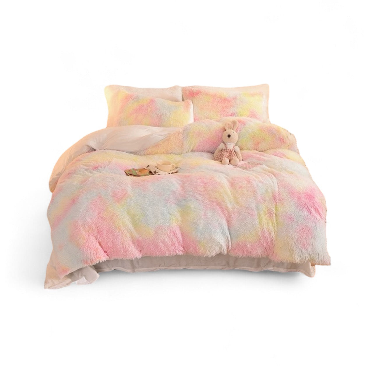 Multi-Colour Patterned Velvet Fur Bedding