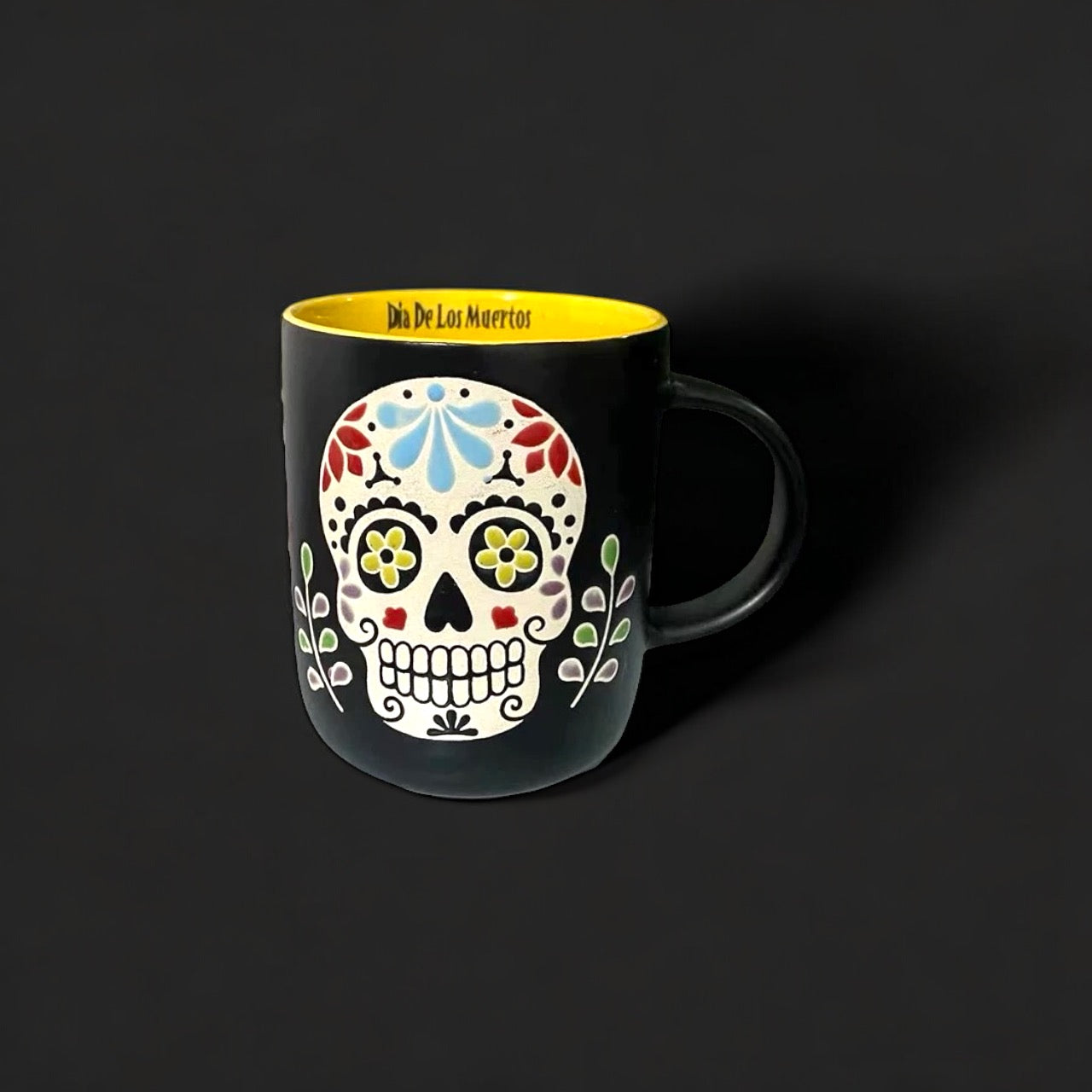 Floral Skull Ceramic Mug