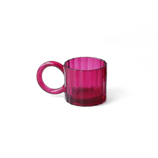 Red Tinted Glass Mug