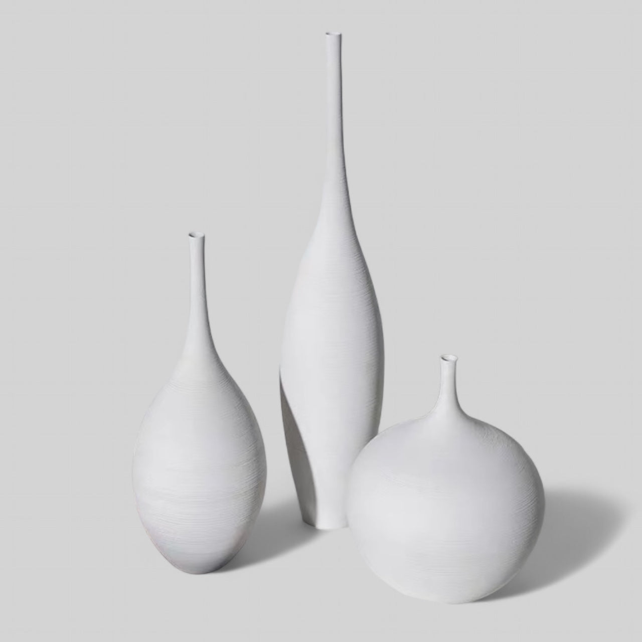 Ceramic Silhouette White Vase