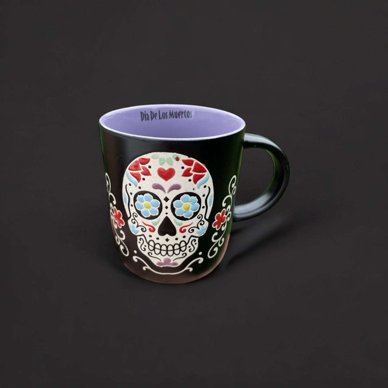 Floral Skull Ceramic Mug